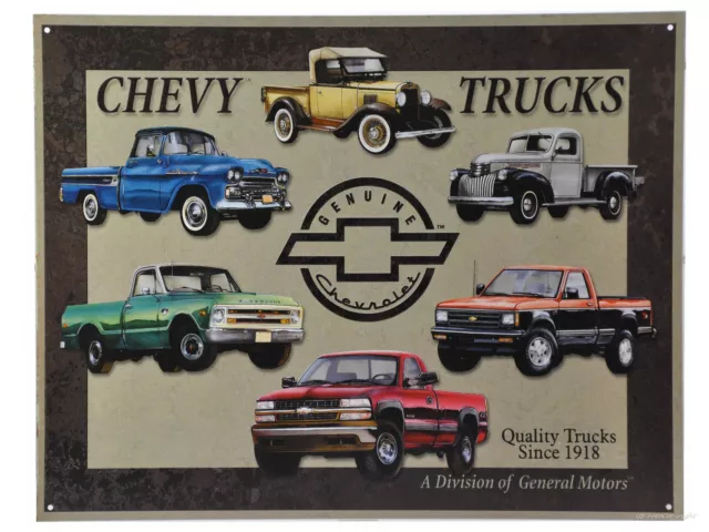 Schild Chevrolet Truck PickUp Modelle Auto Werkstatt Poster USA 30 x 40 cm *259