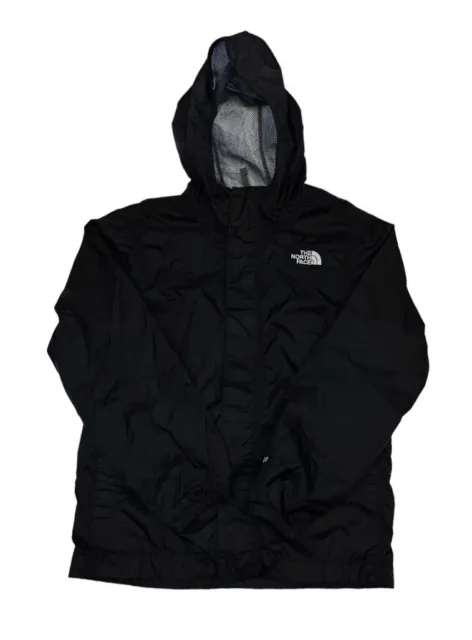 The North Face Boy’s Black Zipline Hooded Hyvent Rain Jacket Size Medium