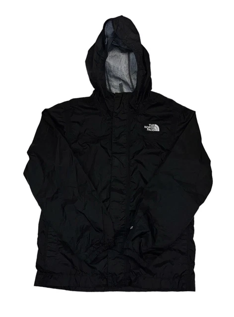 The North Face Boy’s Black Zipline Hooded Hyvent Rain Jacket Size Medium The North Face Boy’s Black Zipline Hooded Hyvent Rain Jacket Size Medium