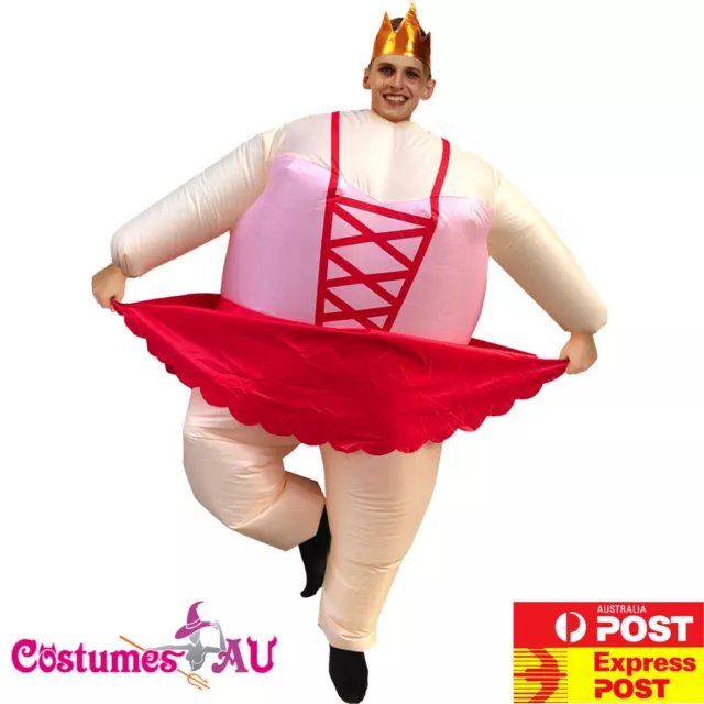 Mens Inflatable Ballet Dancer Costume Blow Up Stag Do Night Party Funny Outfit