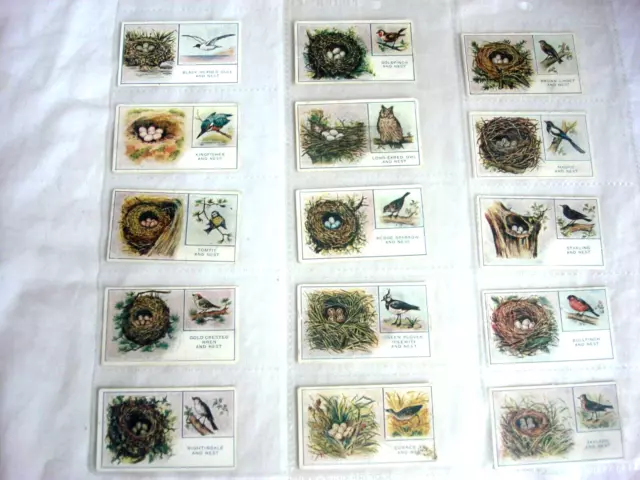 Godfrey Phillips Cigarette Cards - Eggs, Nests & Birds - 15/30 - Very Good/Con.