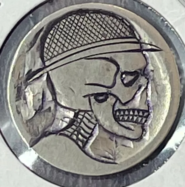 Hobo Skull Buffalo Nickel By Bp 09