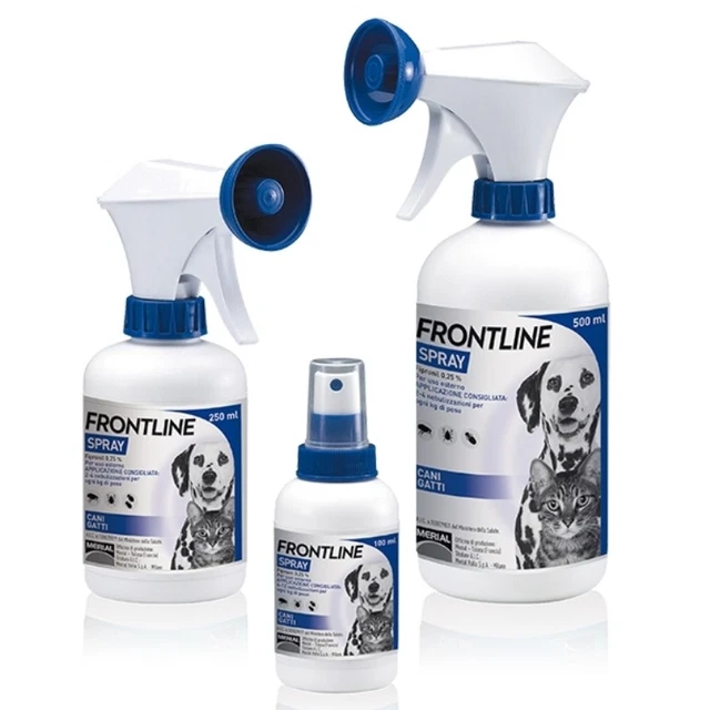 Frontline Spray Cani Gatti contro Pulci Zecche Antiparassitario Cuccioli Gattini