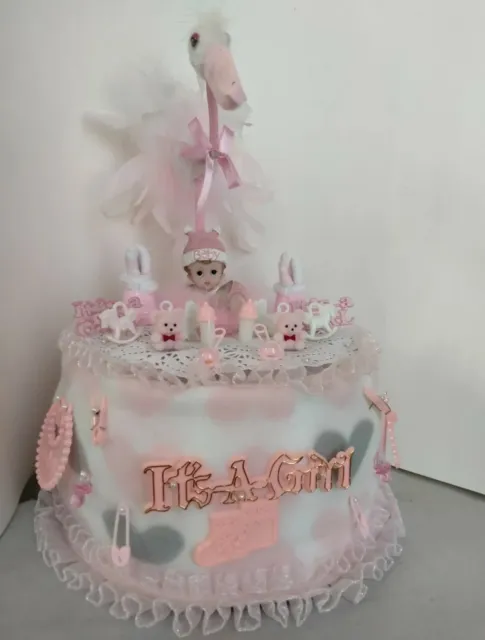 Baby Girl Diaper Cake for Shower  Gift 🎁