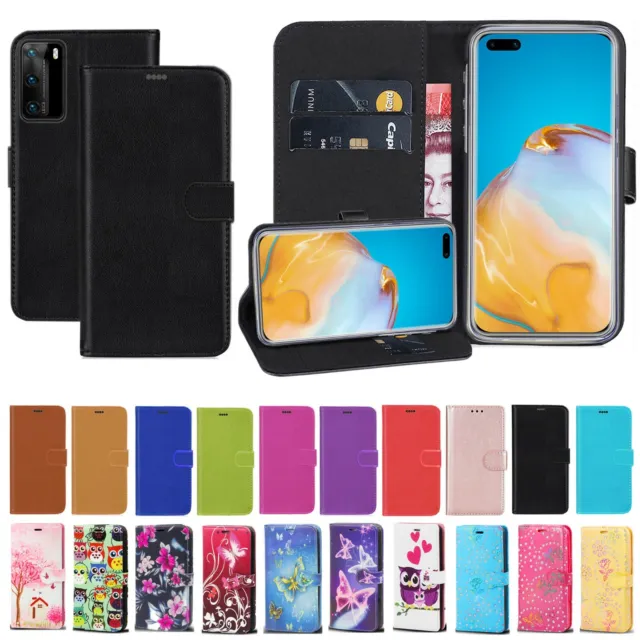 Case for Luxury HuaweiP30 P40 Lite Y6 PSmart2019 Leather Flip Wallet Stand Cover