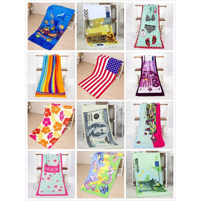 Large Lightweight Microfibre Beach Bath Towel Swimming Spa Sp