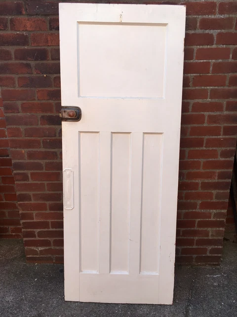 Reclaimed Internal 35mm period 1 over 3 pitch pine/Cedar door (3) circa 1930