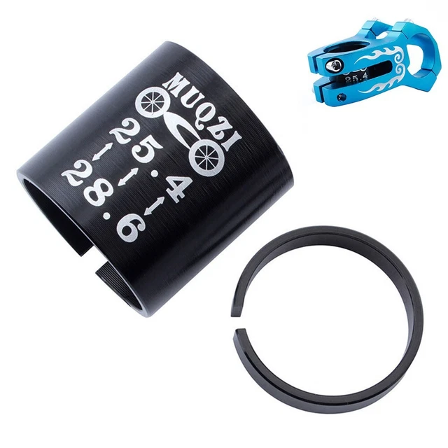 Réducteur De Potence 25,4 à 28,6 Mm Pour Vélo - Adaptateur En Aluminium Pour Fourche Sans Filetage, Noir