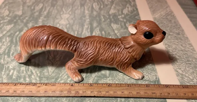 VTG MCM Wall Climber Squirrel Figurine Ceramic-9” Long