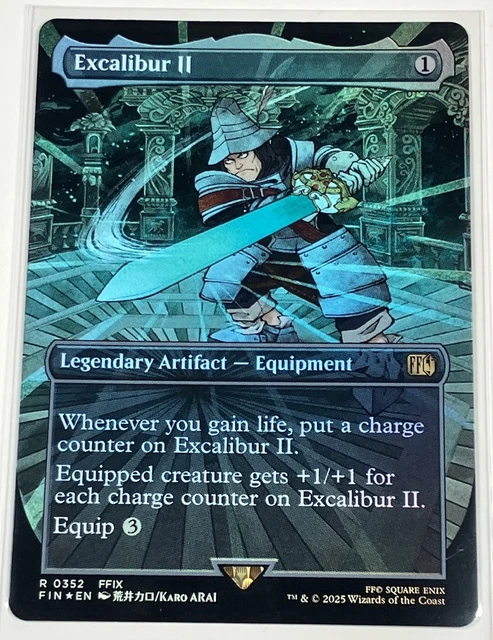 mtg final fantasy excalibur 2 Amazon.com: Ultra PRO - Final Fantasy x Universes Beyond Kain Highwind  Black Stitched Playmat for Magic: The Gathering main image 1