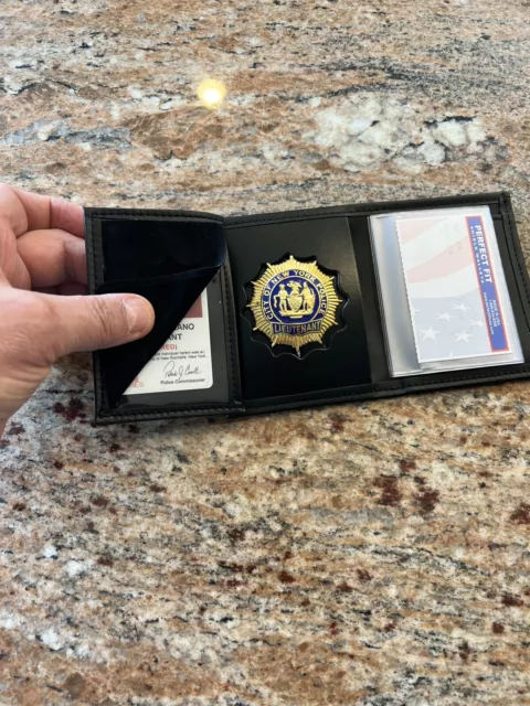 Leather Lieutenant Bi-Fold Badge Wallet USA Made