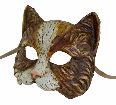 Mask from Venice Cat Bobtail Gatto IN Paper Mache Carnival Venetian 1710 V16 2