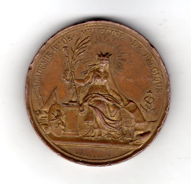 Médaille Jeton 32 Mm 1664 1864 - Koninklijke Academie Antwerpen Belgique