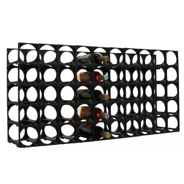 NEW Stakrax Modular Wine Storage Kit 50 Bottle Black
