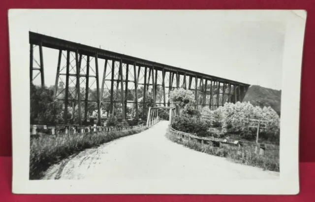 RPPC Photo postcard Michigan Railway Bridge  St.Thomas Ontario 1919