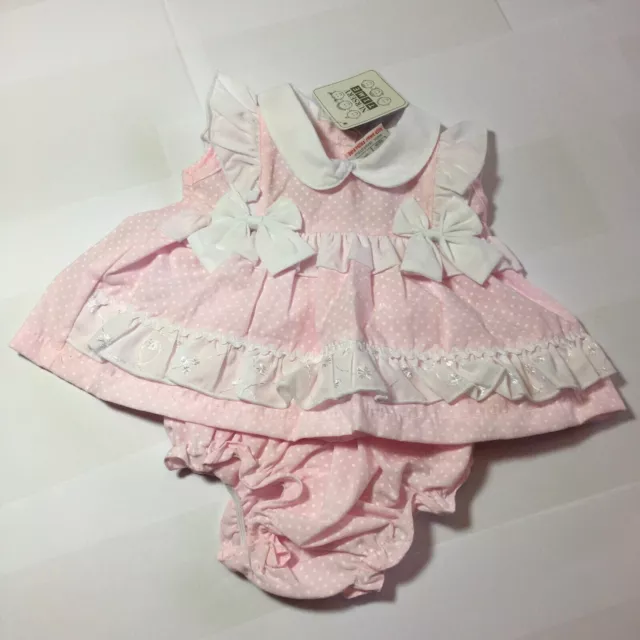 Premature Baby Girl dress and pants  Pink/white  Tiny Baby 3 - 5 lbs 5 - 8 lbs