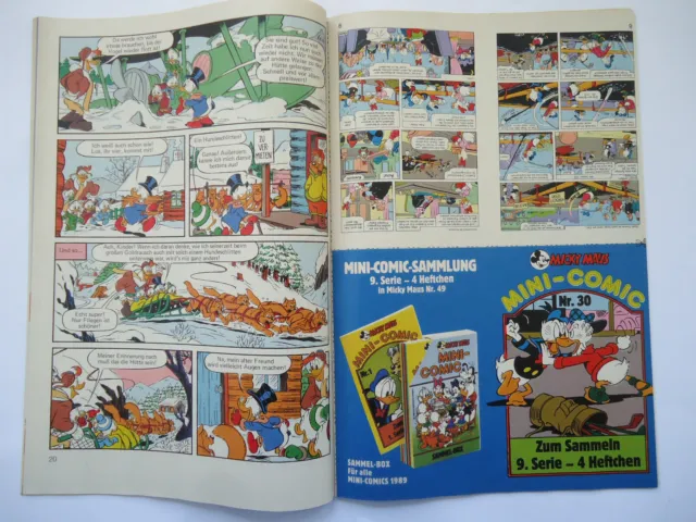 Micky Maus Heft Nr.49 vom 30.11.1989 mit Mini-Comic Nr.30 und Beilage 2