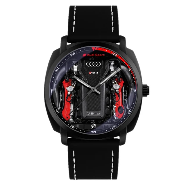 Orologio da Polso per Fan AUDI SPORT MOTORE ENGINE RS4 V8 RS TFSi Regalo Gadget