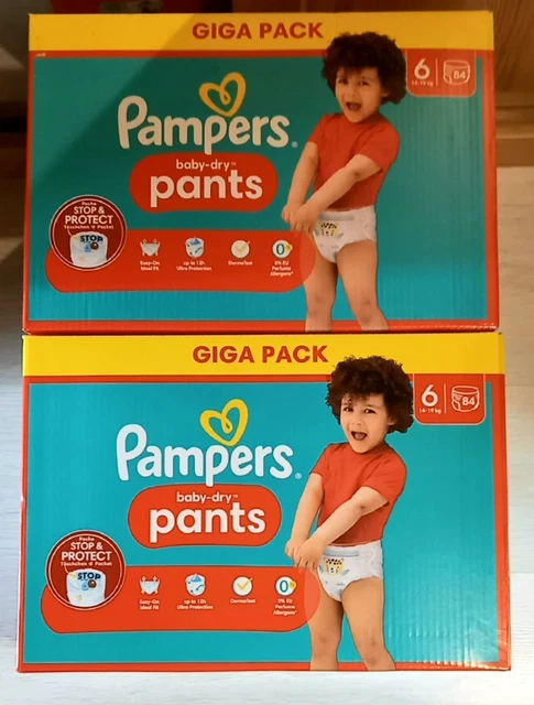 168 Couches Culottes - Pants Pampers Baby-Dry Taille 6 (2 Giga Packs)