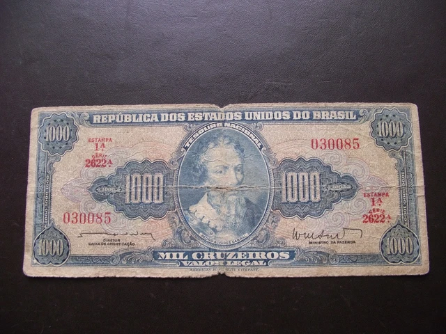 Brazil (Brasil). 1000 Cruzeiros Nd (1953-1959)