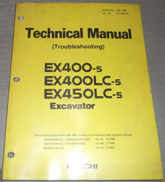 Hitachi EX400-5 EX400LC-5 EX450LC-5 Escavatore Technica IN Manuale