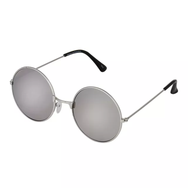 Silver Mirror John Lennon Style Round Sunglasses Retro Adults Men Women Glasses