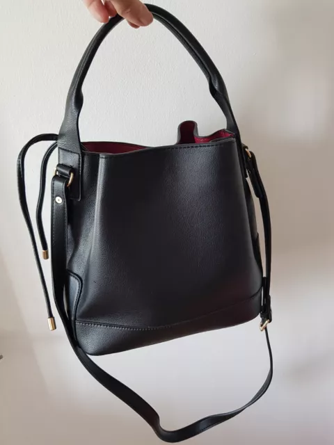 SAC SEAU SIMILI Cuir Noir Zara Sac A Main Epaule Bandouliere EUR 15 00 PicClick FR
