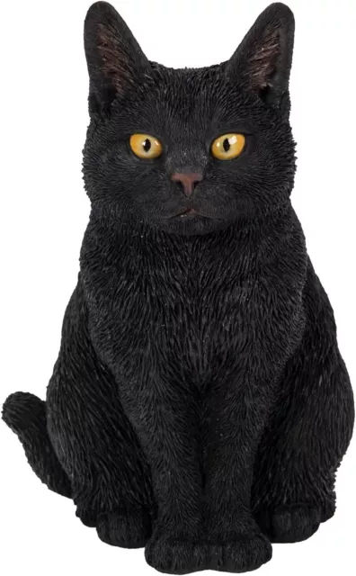 Vivid Arts Sitting Black Cat Home Garden Deco, XRL-SC37-D, NEW GIFT