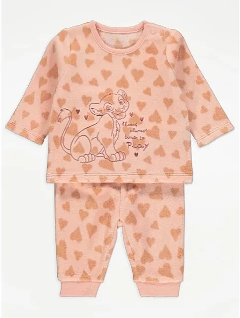 Disney Lion King Nala Baby Girl Fleece Pyjamas. Age 6-9, 9-12, 12-18m.  BNWT