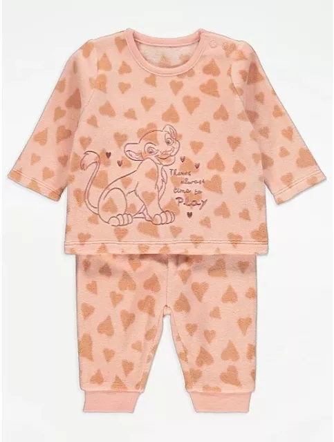 Disney Lion King Nala Baby Girl Fleece Pyjamas. Age 6-9, 9-12, 12-18m.  BNWT