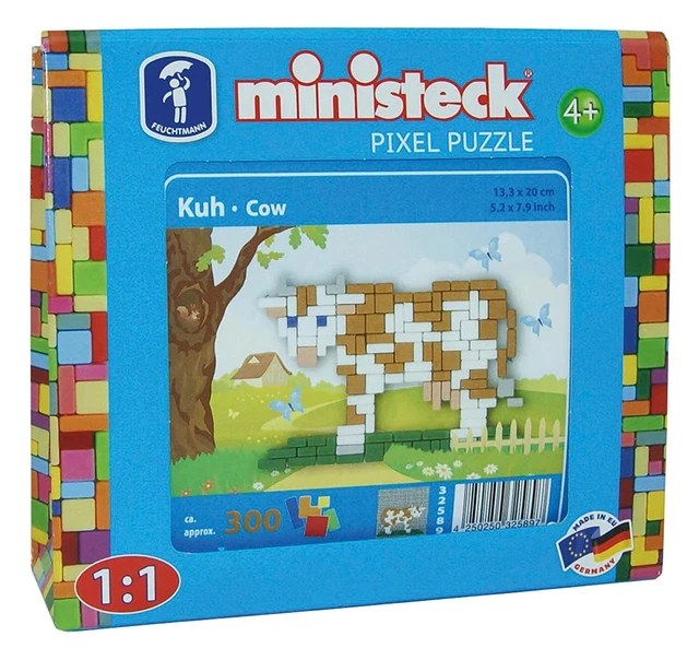 Feuchtmann 32589 Farm-Cow Travelbox-Ca. 300 Pieces, Multi Colour