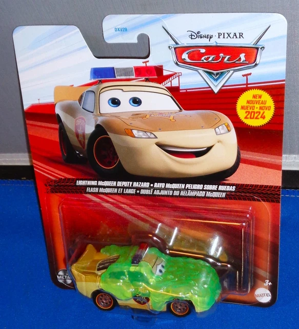 NEW FOR 2024 Disney Pixar Cars SLIME COVERED LIGHTNING MCQUEEN
