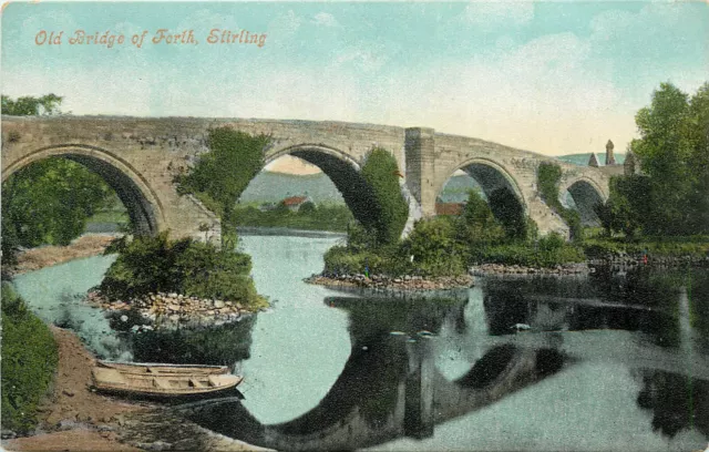 Postcard Old Bridge of Forth Stirling Scotland UK