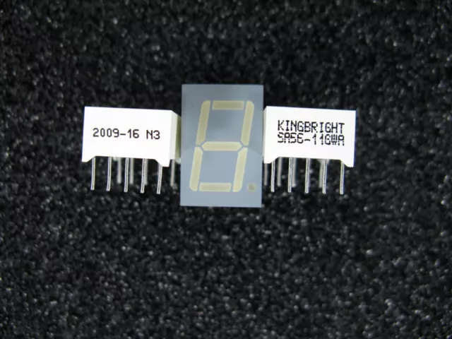 (1) Sa56-11Ga Kingbright Display 7Seg 0.56" Sgl Green 10Dip