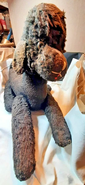 OURS ancien mohair garniture Paille Streiff Teddy ? Articulé