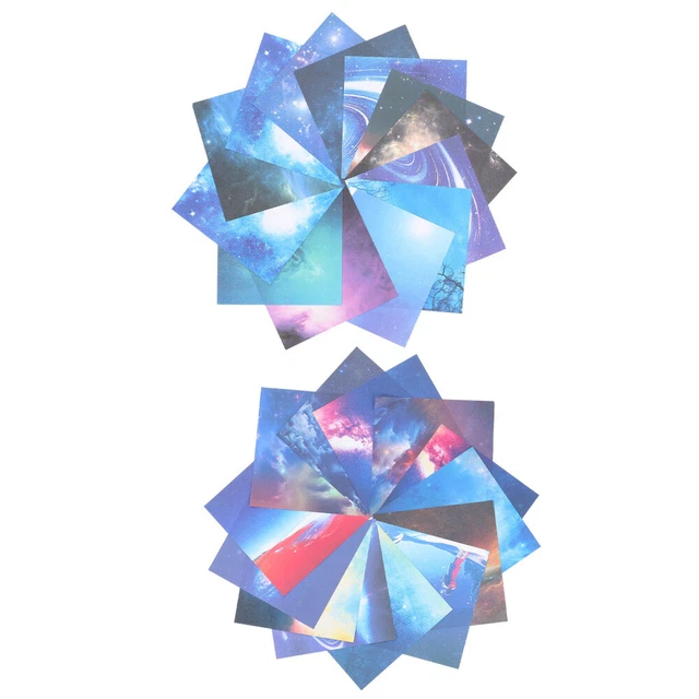 NAROSEBE - 200 Feuilles Origami Motif Ciel étoilé - 14,7x14,7 Cm - Double Face - 80g/m²