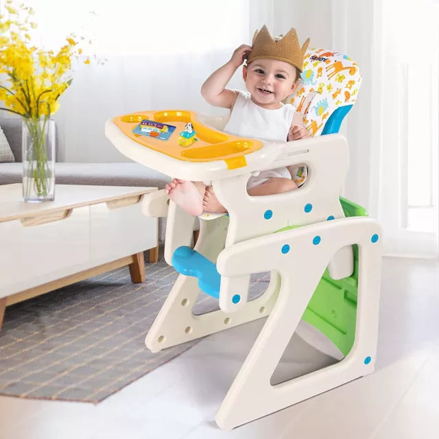 3 In 1 Baby High Chair Table Convertible Play Seat Booster Toddler with Tray