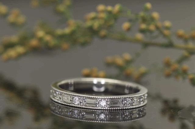 1.20 Ct Round Cut Lab-Created Diamond Engagement Band Ring 14K White Gold Finish