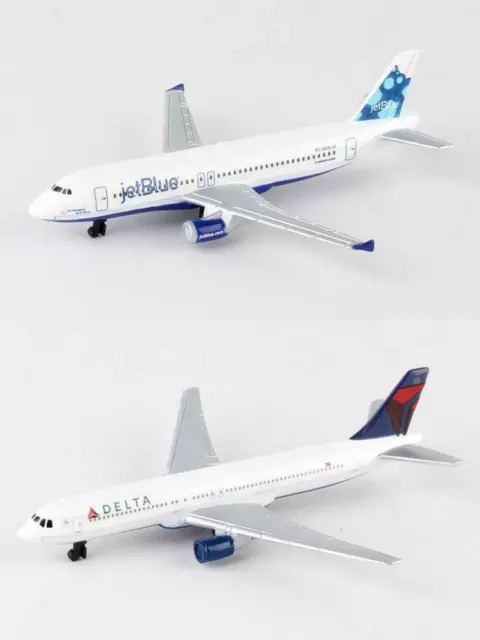 Jetblue, Delta Airlines Diecast Airplane Package - Two 5.5" Diecast Model Planes