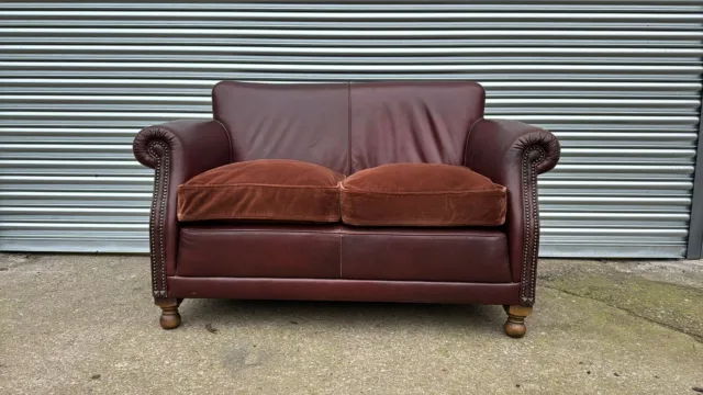 Petit Tetrad Keats Antique Leather Chesterfield 2 Seater Club Sofa