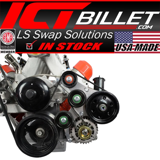 LS TRUCK OEM Fox Body Power Steering Alternator Bracket Kit Mustang LS