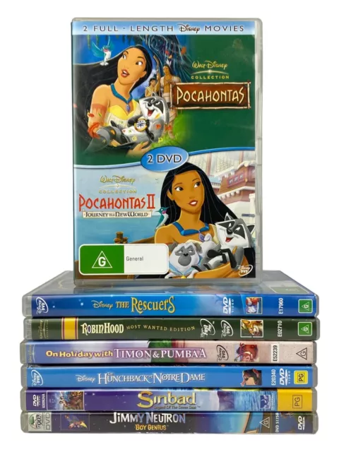 Childern's Movie Bundle DVD Disney Collections Kids Family Cartoons 8 Movies