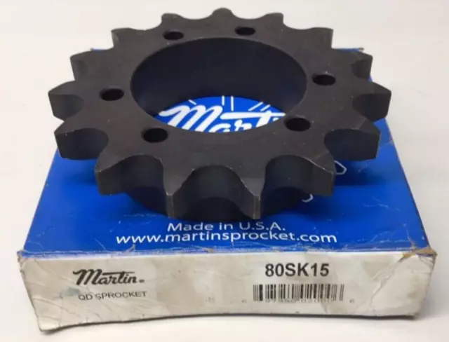 Martin 80SK15 Bushing Bore Roller Chain Sprocket SK QD Bushing 15 Teeth