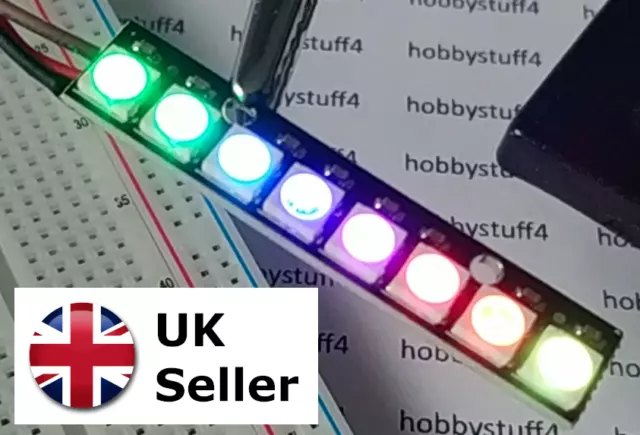 3x NeoPixel compatible RGB LED stick / strip : 8 RGB LEDs WS2812B 5050