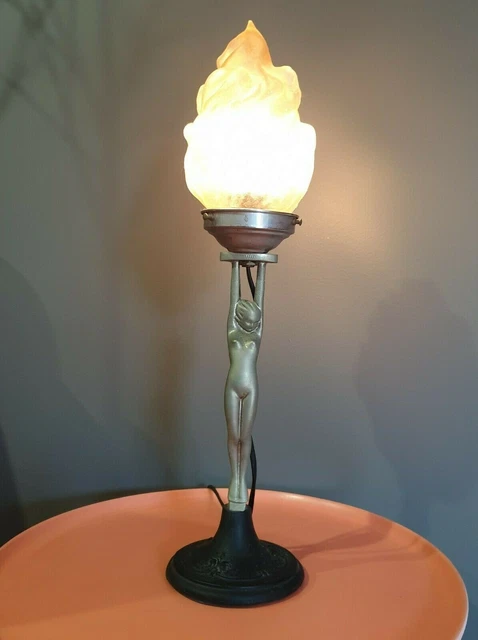 Art deco clearance nude lamp