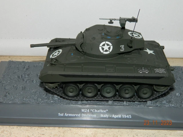 Maquette M24 Chaffee Motor City Classics 1/43 - 1ère Division Blindée Italie 1945, Métal Et Plastique, Neuve