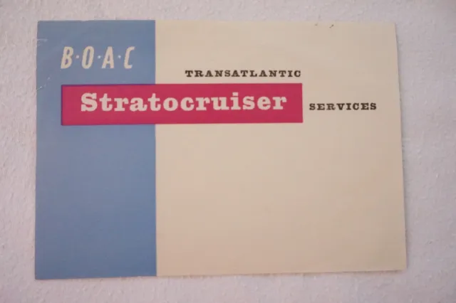 BOAC Transatlantic Stratocruiser Services Airline Luggage Label