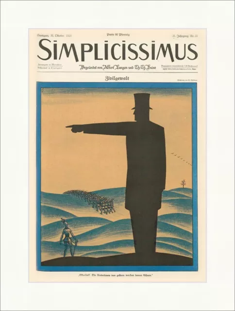 Titelseite der Nummer 31 von 1926 Erich Schilling  Simplicissimus 1615