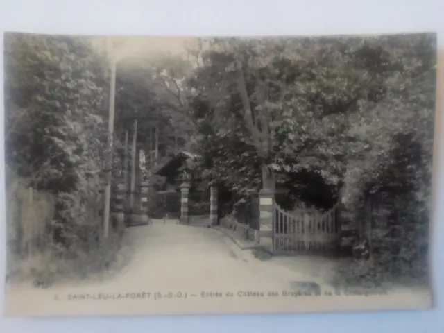 Cpa Saint Leu la Foret.Entrance to the Château des Bruyeres et de la Chataigneraie