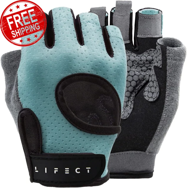 Breathable Gym Gloves for Women and Men, Knuckle Weight Lifting Gloves with Curv